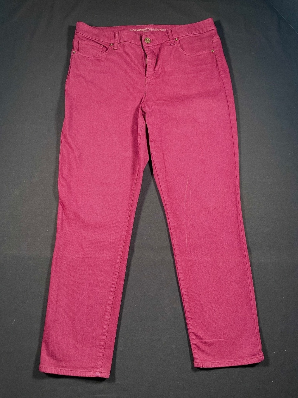 Chico's So Slimming Girlfriend Ankle Jeans - Plum (Flawed / Craft / DIY Project)